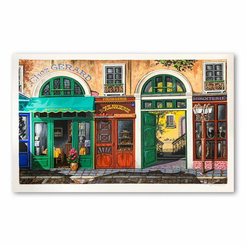 Arkady Ostritzky Limited Edition 36.5 x 24.5 serigraph:"Chez Gerard" Arkady Ostritzky Limited Edition 36.5 x 24.5 serigraph:"Chez Gerard"