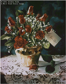 ARLETA PECH 21X16 Secondary Market Art: "HEARTS & FLOWERS"