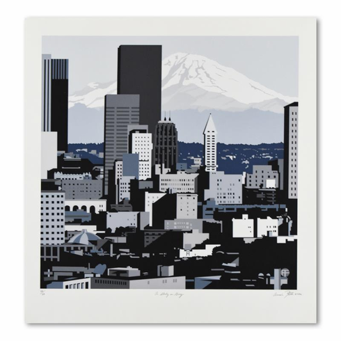 Armond Fields Limited Edition 20 x 22 serigraph:"Study in Grey"