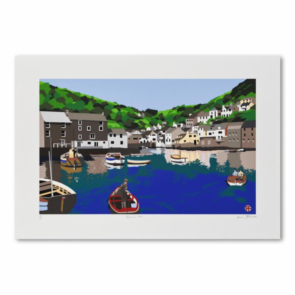Armond Fields Limited Edition 26 x 16 serigraph:"Fisherman's Cove"