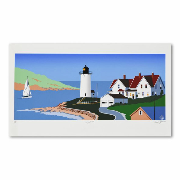 Armond Fields Limited Edition 28 x 12 serigraph:"Signal Cove"