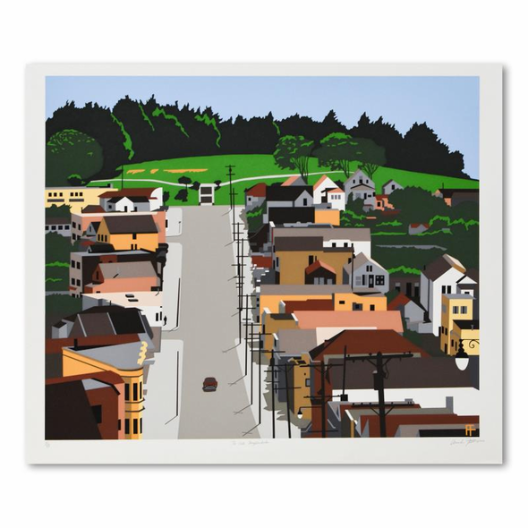 Armond Fields Limited Edition 28 x 22 serigraph:"Old Neighborhood"