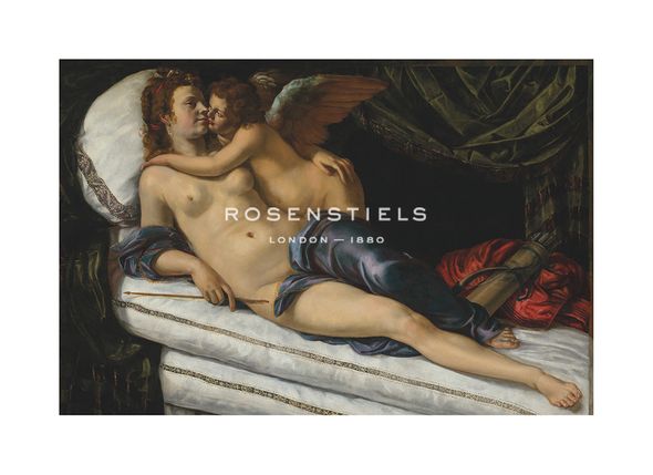 Artemisia Gentileschi Hand Numbered Limited Edition Print on Paper :"Venus and Cupid"