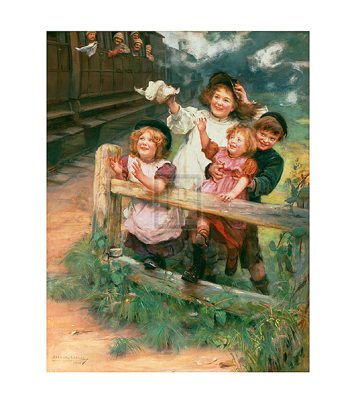 Arthur Elsley Hand Numbered Limited Edition Print on Paper :"Home Again"