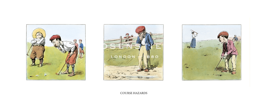Arthur Frost Hand Numbered Limited Edition Print on Paper :"Course Hazards"