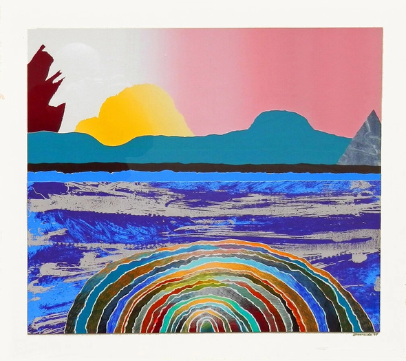 Arthur Secunda Collage and Mixed Media - Unique 1/1: "DAWN ON THE MORAINE"