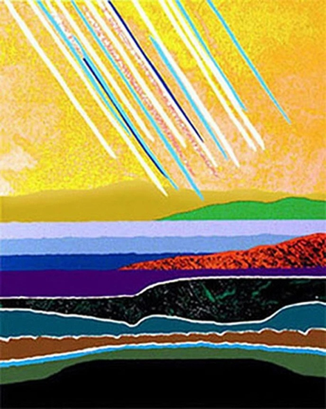 Arthur Secunda Limited Edition Hand Pulled Serigraph on Paper: "GLACIAL METAPHORS"