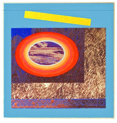 Arthur Secunda Mixed Media Collage - Unique 1/1: "ABSTRACTED SUN, ERRATICS" Arthur Secunda Mixed Media Collage - Unique 1/1: "ABSTRACTED SUN, ERRATICS"