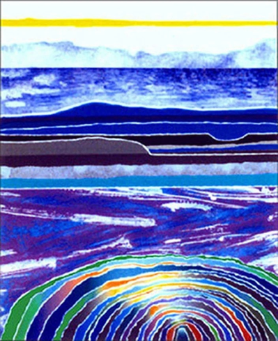 Arthur Secunda Signed Limited Edition Hand Pulled Serigraph on Paper: "GLACIAL METAPHORS" Arthur Secunda Signed Limited Edition Hand Pulled Serigraph on Paper: "GLACIAL METAPHORS"