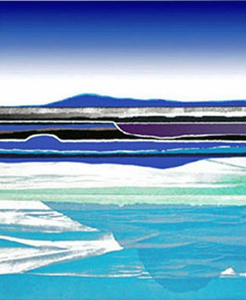 Arthur Secunda Signed Limited Edition Hand Pulled Serigraph on Paper: ""REFLECTIONS ON ICE""