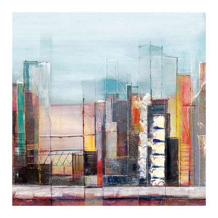 Asha Menghrajani Open Edition Canvas Giclee :"East Side"