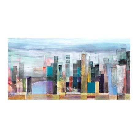 Asha Menghrajani Open Edition Canvas Giclee :"Skyline"
