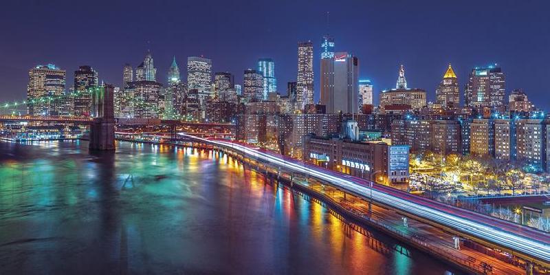 Assaf Frank 48 x 24 in. Open Giclee Canvas:"Around New York"