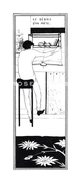 Aubrey Beardsley Hand Numbered Limited Edition Print on Paper :"Le Debris d'un Poete"