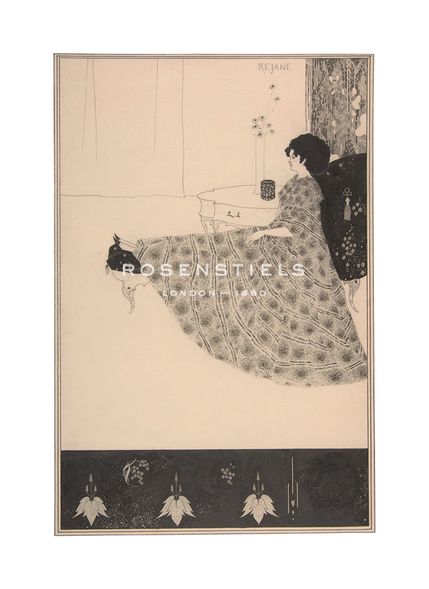 Aubrey Beardsley Hand Numbered Limited Edition Print on Paper :"Madame Réjane"