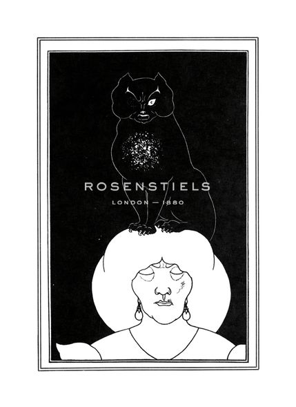 Aubrey Beardsley Hand Numbered Limited Edition Print on Paper :"The Black Cat"