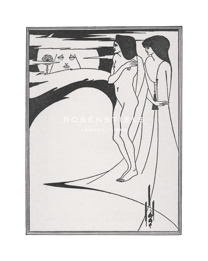 Aubrey Beardsley Hand Numbered Limited Edition Print on Paper :"Woman in the Moon"