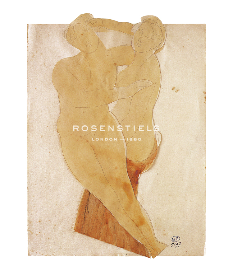 Auguste Rodin Hand Numbered Limited Edition Print on Paper :"Deux Femmes Enlacees"