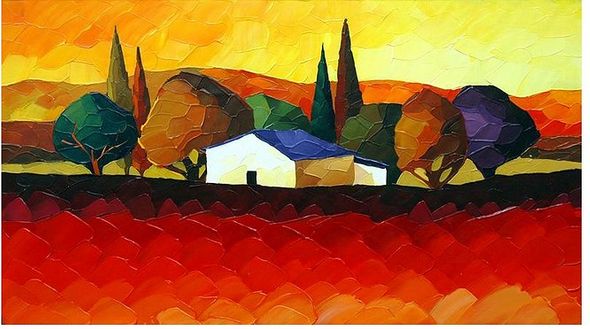 Sveta Esser  Limited Edition Canvas Giclee:"Sunset Panorama"