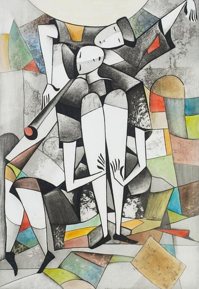 David Schluss Limited Edition Hand-Colored Etchings on Paper:"Our Sweet Romance"