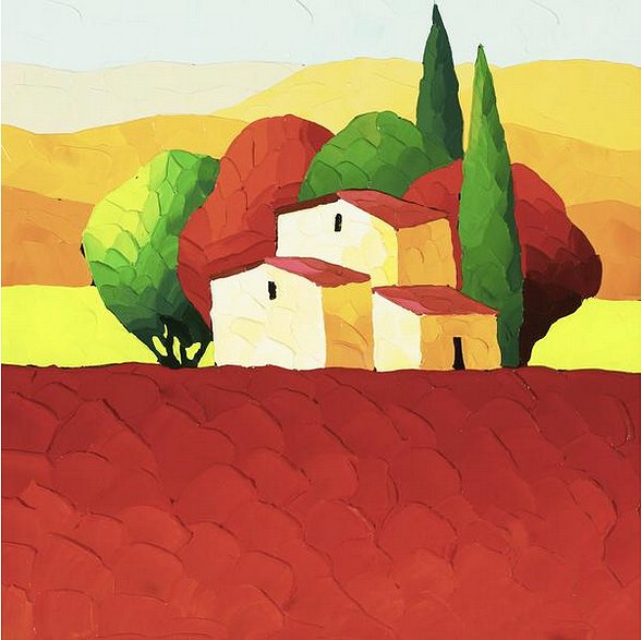 Sveta Esser  Limited Edition Canvas  Giclee:"Charming Chalet"