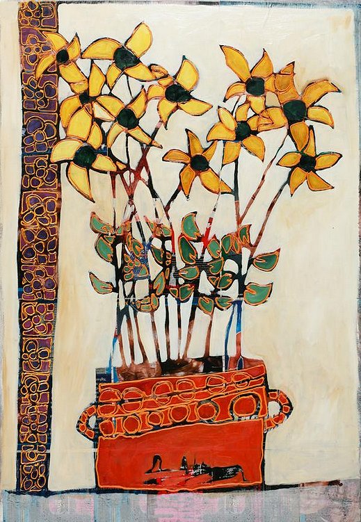 Avi Ben-Simhon Limited Edition Canvas Giclee:"Sunflower Glory"