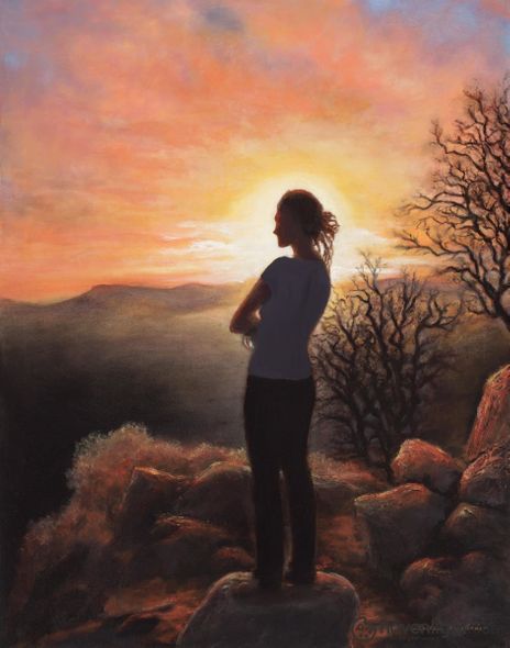 Barbara Badger Fine Art Canvas Giclee: "Undaunted"