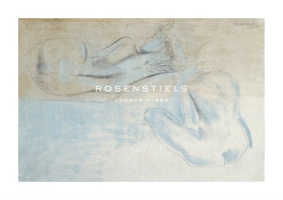 Barbara Hepworth Hand Numbered Limited Edition Print on Paper :"Two Figures by the Sea"