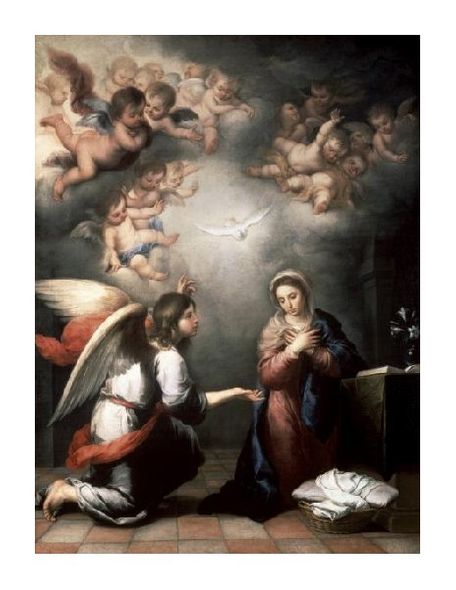 Bartolome Esteban Murillo Fine Art Open Edition Gicl&eacute;e:"Annunciation"
