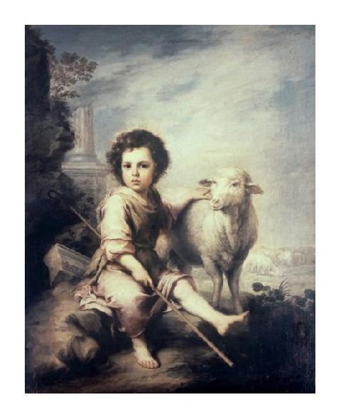 Bartolome Esteban Murillo Fine Art Open Edition Gicl&eacute;e:"Christ Child as Shepherd"