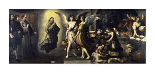 Bartolome Esteban Murillo Fine Art Open Edition Gicl&eacute;e:"La Cuisine Des Anges"