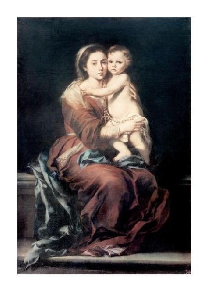Bartolome Esteban Murillo Fine Art Open Edition Gicl&eacute;e:"Madonna & the Rosary #1"