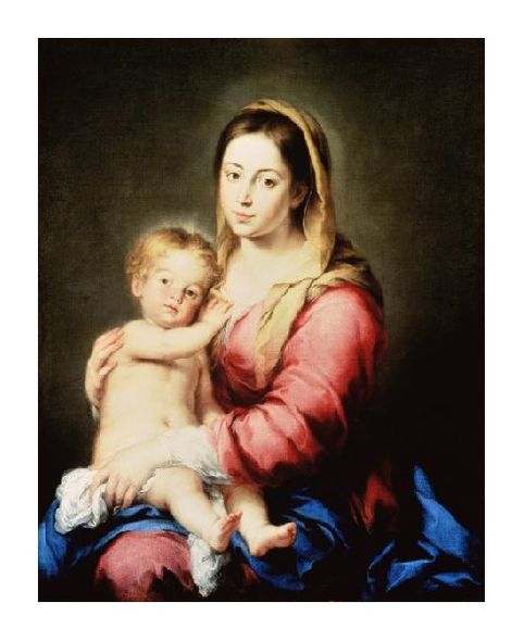 Bartolome Esteban Murillo Fine Art Open Edition Giclée:"The Virgin and Child"