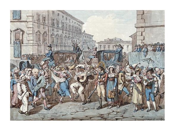 Bartolomeo Pinelli Fine Art Open Edition Gicl&eacute;e:"Carnevale a Roma"