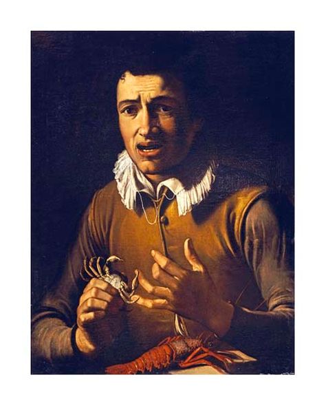 Bartolommeo Manfredi Fine Art Open Edition Gicl&eacute;e:"Youth with a Crab Pinching His Finger"