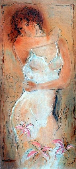 Batia Magal Hand Signed and Numbered Limited Edition Serigraph on Paper: " Naivety "