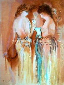 Batia Magal Limited Edition Serigraph on Paper:"High Class Party"