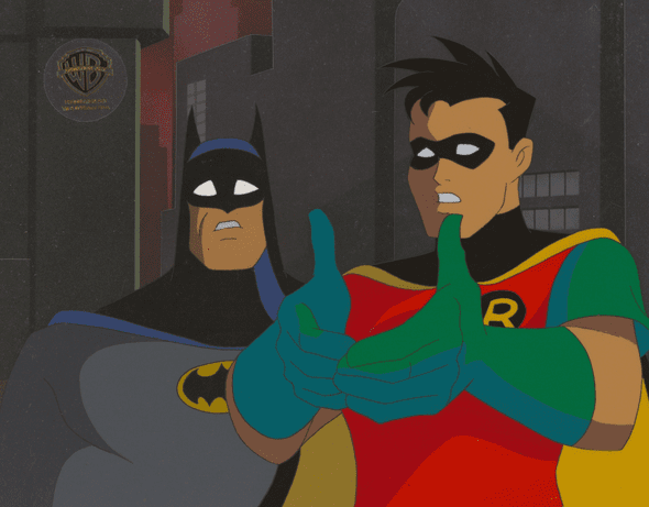 Batman The Animated Series Original Production Cel: "Batman and Robin"