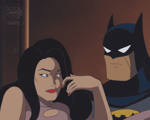 Batman The Animated Series Original Production Cel: "Batman and Talia" Batman The Animated Series Original Production Cel: "Batman and Talia"
