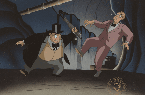 Batman The Animated Series Original Production Cel: "Penguin and Arnold Rundle"