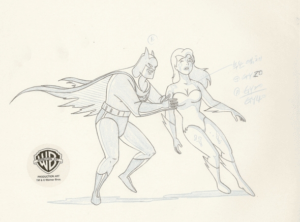 Batman The Animated Series Original Production Drawing: "Batman and Poison Ivy"