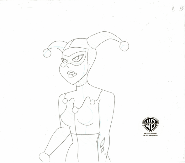 Batman The Animated Series Original Production Drawing: "Harley Quinn"