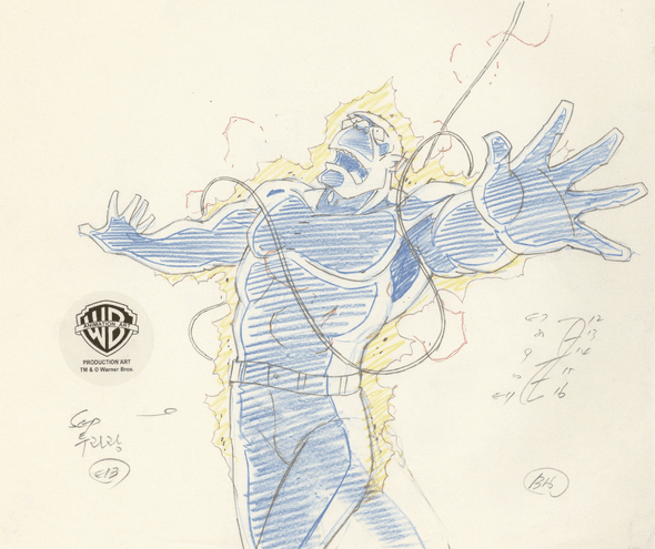 Batman The Animated Series Original Production Drawing: "Killer Croc"