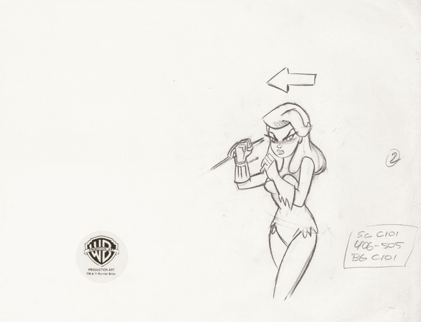 Batman The Animated Series Original Production Drawing: "Poison Ivy"