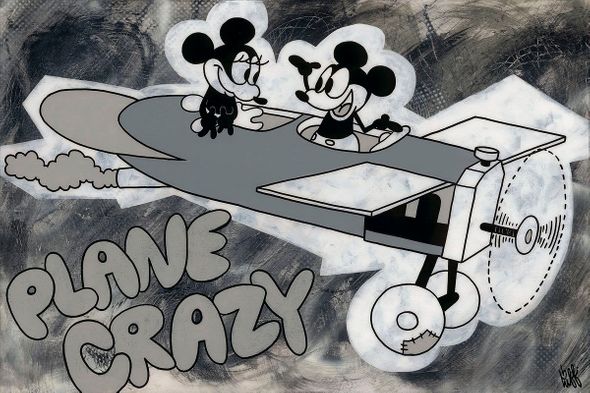 Beau Hufford Disney Limited Edition Gallery Wrap Canvas Giclee:"Plane Crazy"