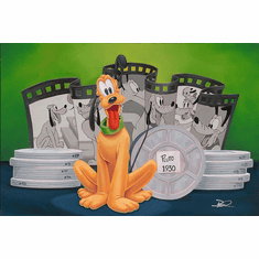 Ben Olson Signed Disney Ltd Ed Gallery Wrap Canvas:"Icons of Animation: Pluto"