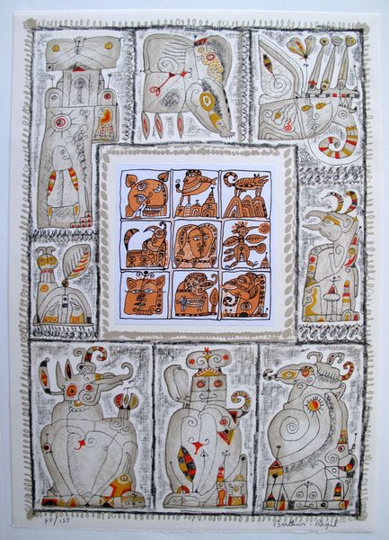 Bernard Berthois-Rigal Hand Signed Limited Edition Lithograph:"Il Sont La, I"