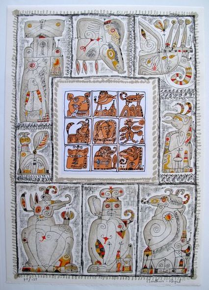 Bernard Berthois-Rigal Hand Signed Limited Edition Lithograph:"Il Sont La, I"