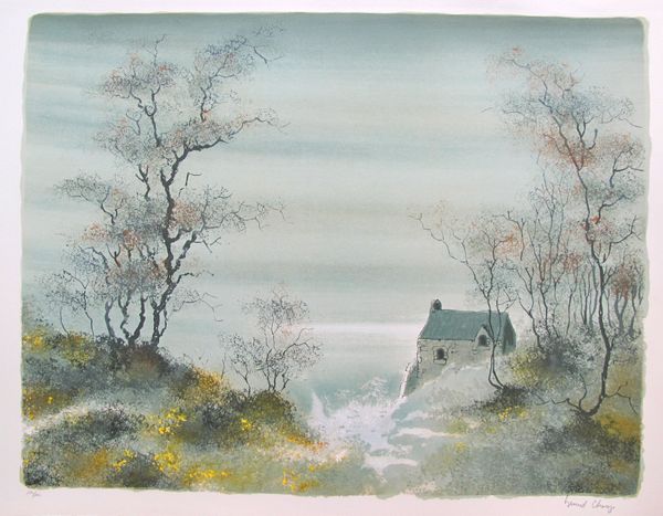 Bernard Charoy Hand Signed Limited Edition Lithograph:"Forgotten Meadow"