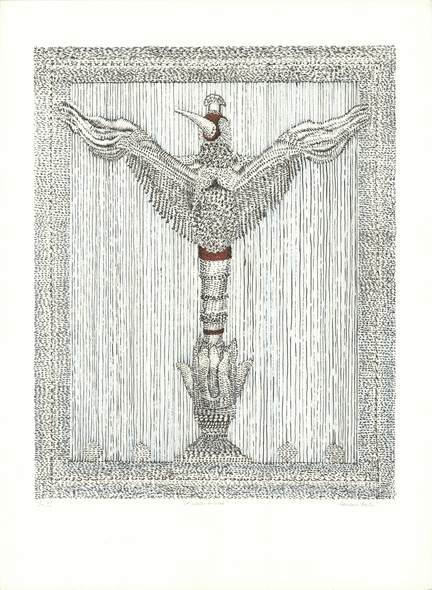 Bernard Fortin Rare Vintage Artist Signed Lithograph: "L'Oiseau Mouche"